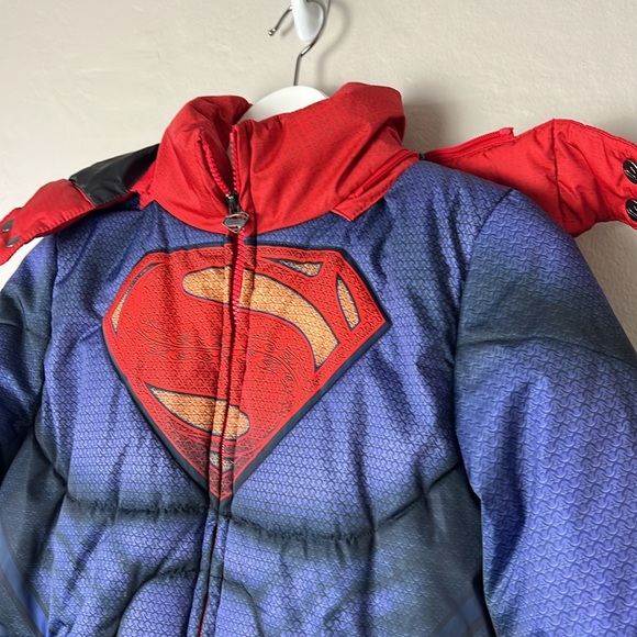 Kids Superman Puffer Jacket | Kids | Boys | Red/Blue | 8| Fun Wear - Picture 6 of 11